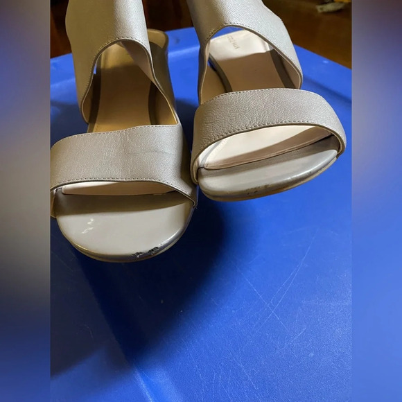 Cole Haan Kathlyn Bootie II W05352 Open Toe Block Heels 10.5 Grey - Picture 7 of 8